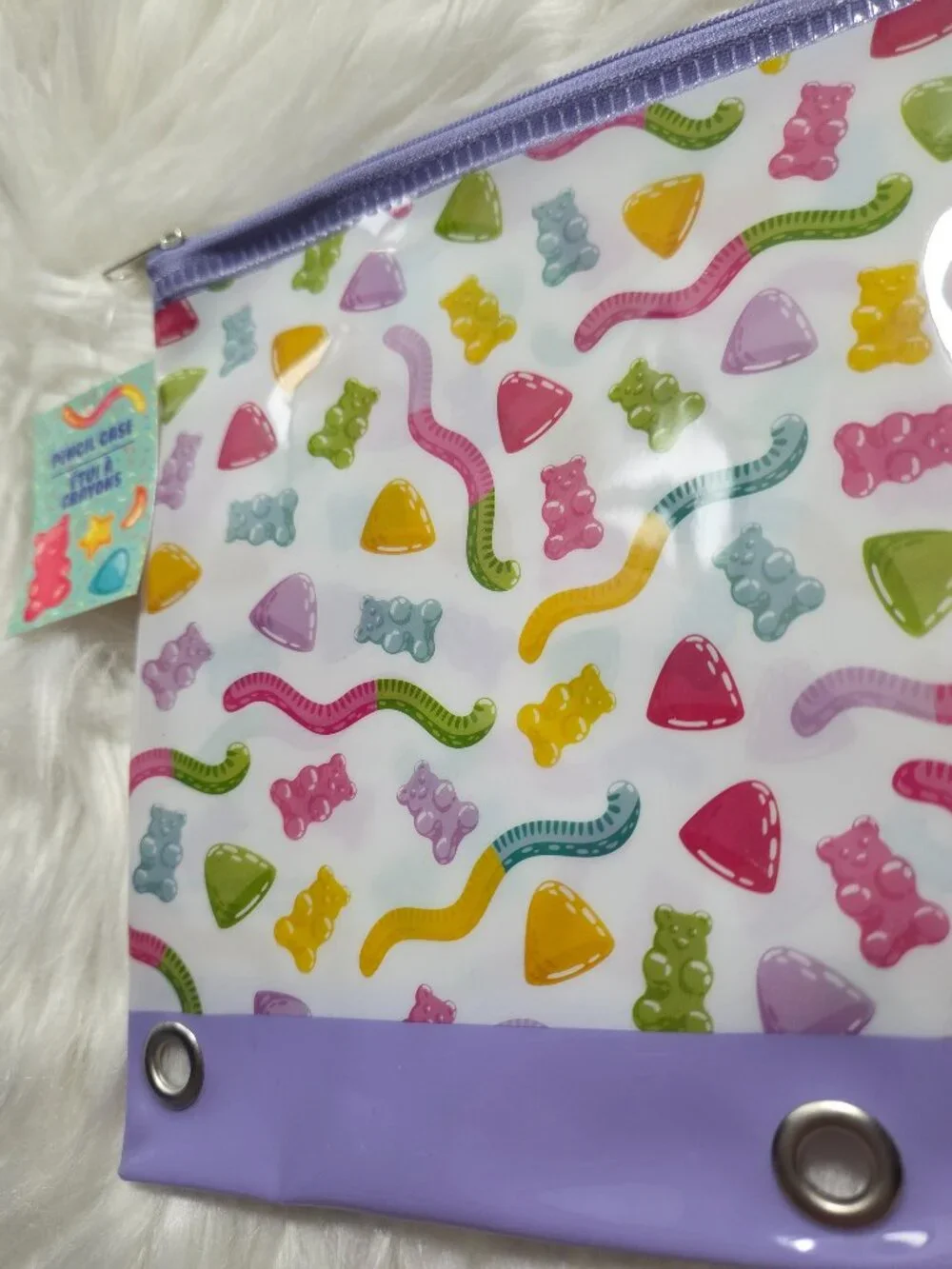 Gummy Theme Pencil Pouch & Keychain Set